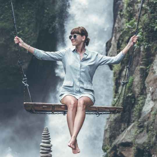 femme libérée de son stress 